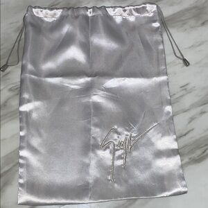 Giuseppe Zanotti Silver Drawstring Bag